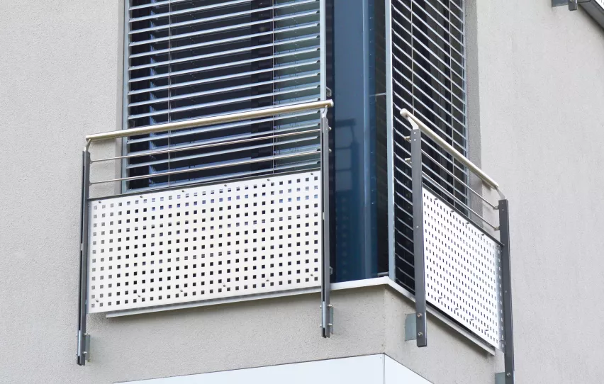 Einen Französischen Balkon.